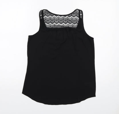 Womens UK Size XS Ann Taylor Black Basic Tank