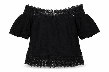 Womens UK Size 10 Miss Selfridge Black Basic Blouse