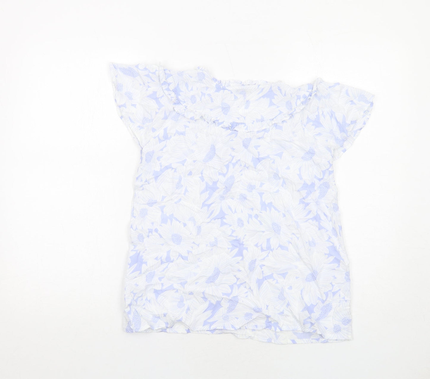 Womens UK Size XS Cerulean Blue Basic Blouse