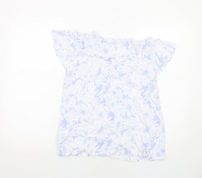 Womens UK Size XS Cerulean Blue Basic Blouse