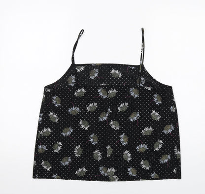 Womens UK Size 14 Topshop Black Camisole Tank