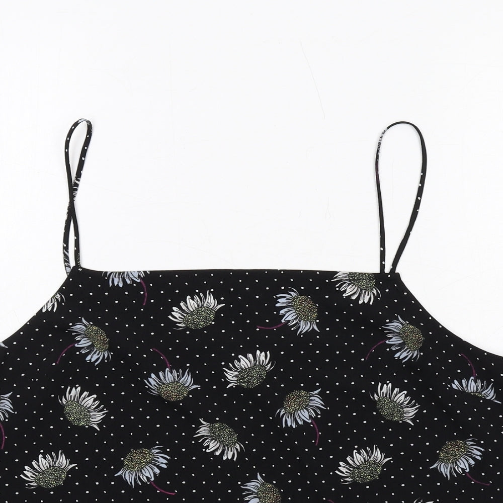 Womens UK Size 14 Topshop Black Camisole Tank