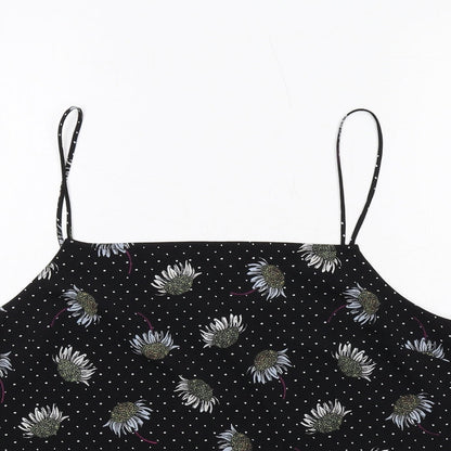 Womens UK Size 14 Topshop Black Camisole Tank