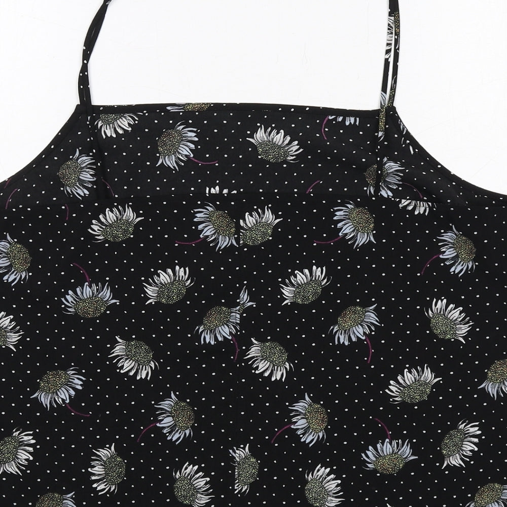 Womens UK Size 14 Topshop Black Camisole Tank