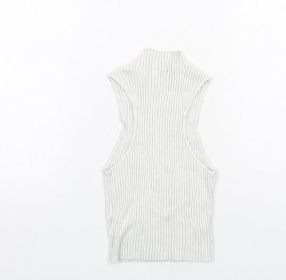 Womens UK Size S H&M White Basic Blouse