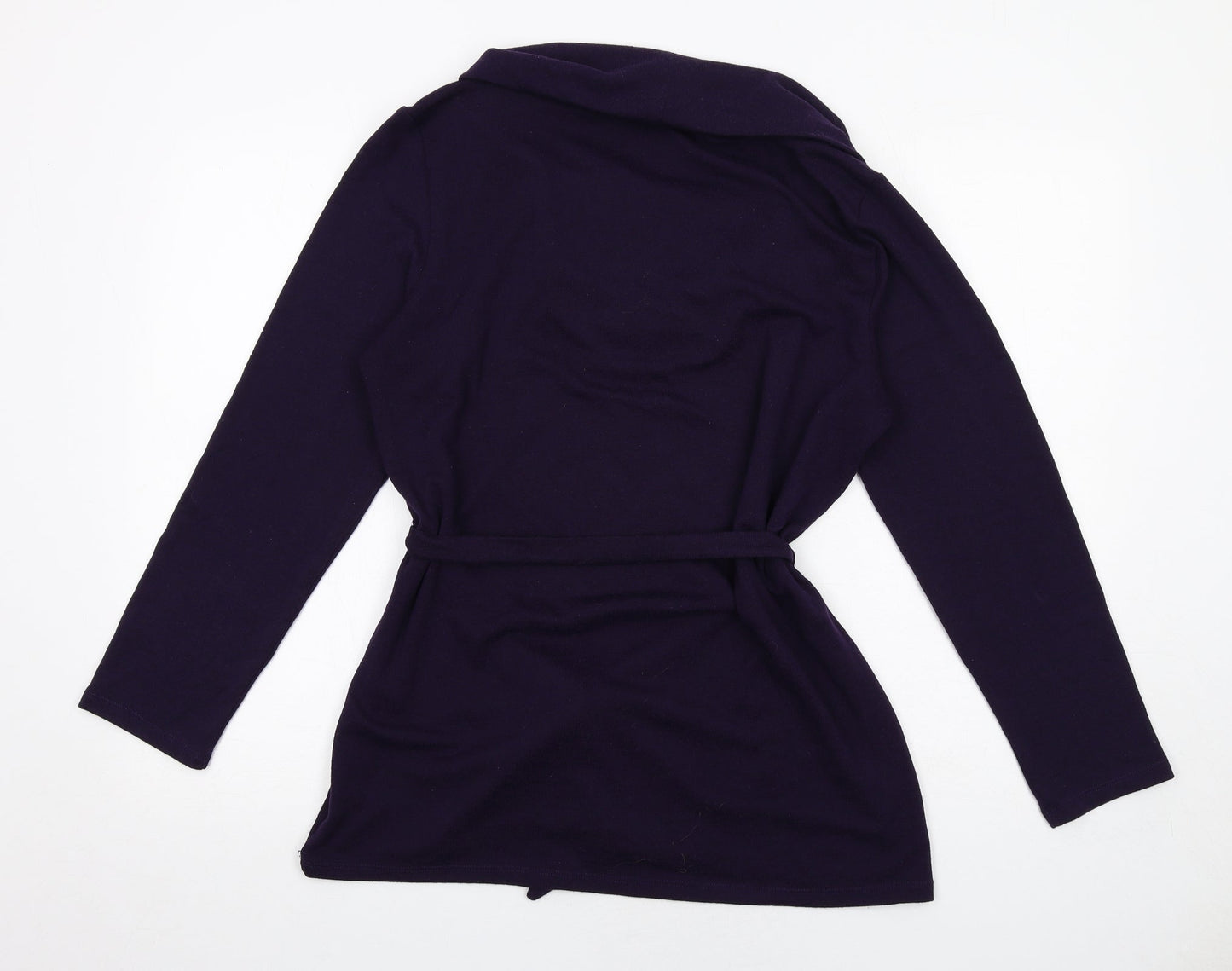 Epilogue Womens Purple Cowl Neck Polyester Pullover Jumper Size 16