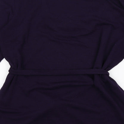 Epilogue Womens Purple Cowl Neck Polyester Pullover Jumper Size 16