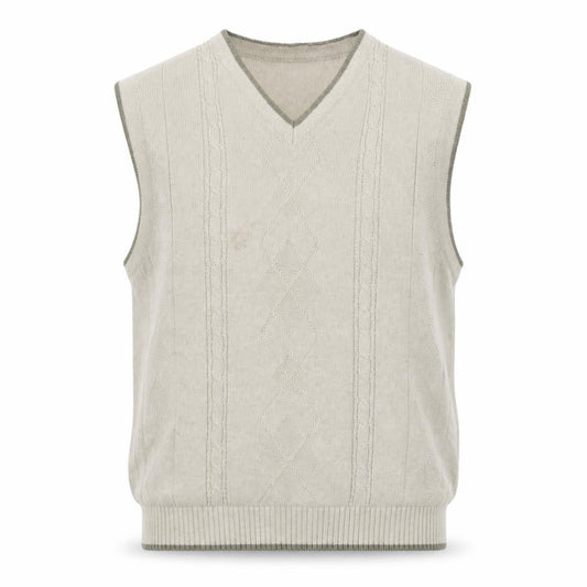 Mens UK Size S BHS Beige Vest Jumper