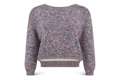 Smash Womens Multicoloured Boat Neck Polyester Pullover Jumper Size S