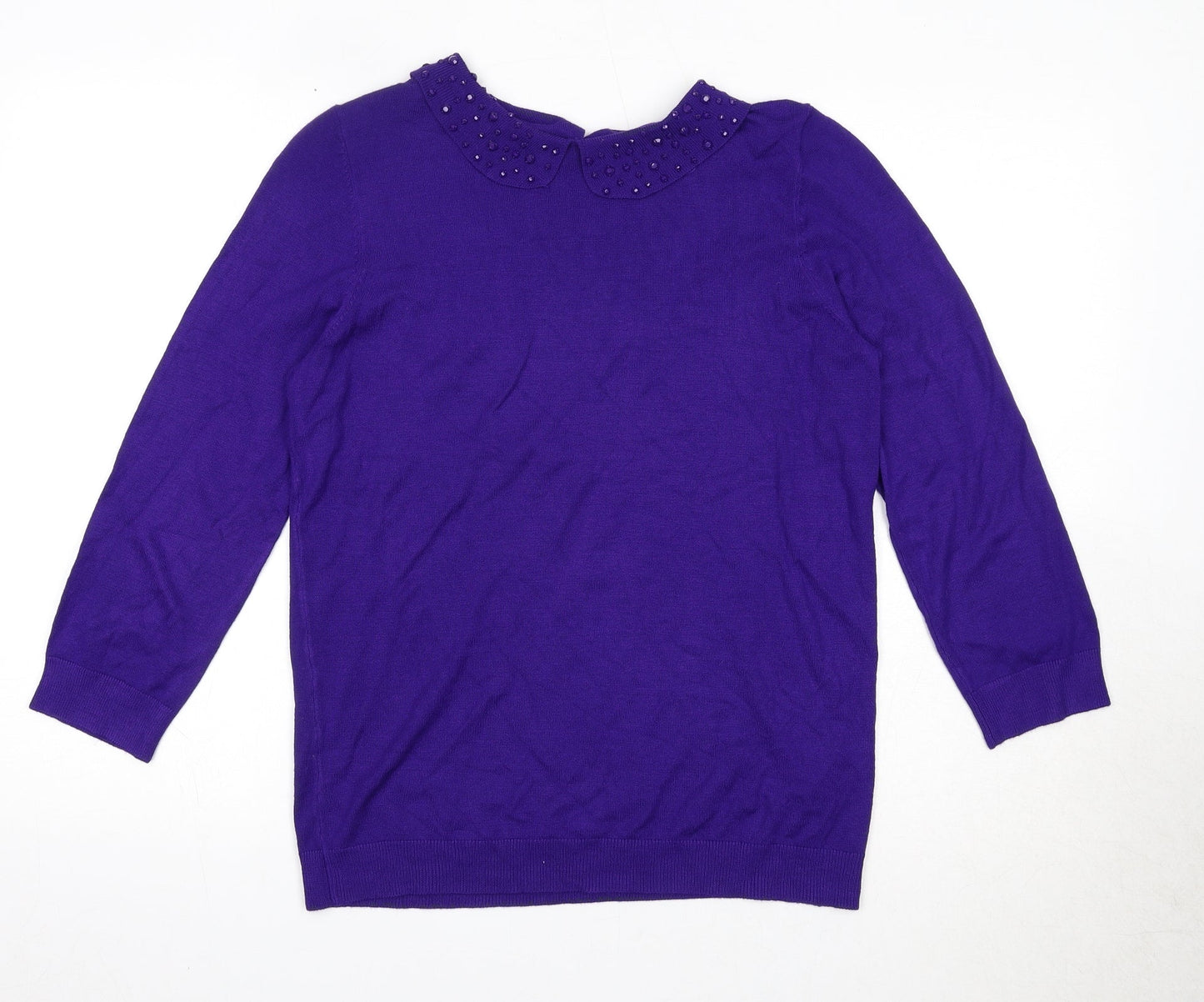 Womens UK Size 12 Debenhams Purple Pullover Jumper