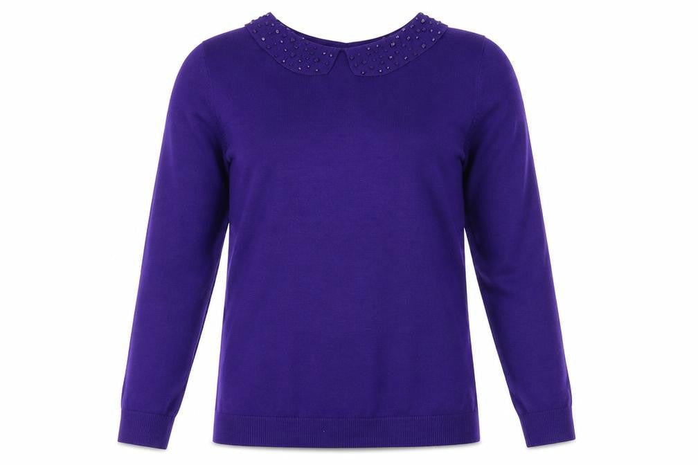 Womens UK Size 12 Debenhams Purple Pullover Jumper