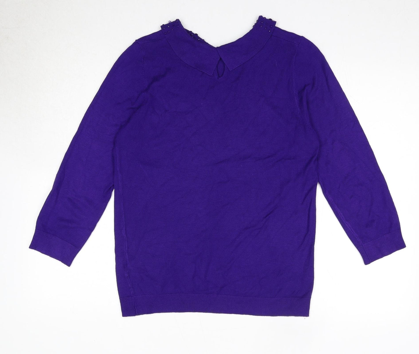 Womens UK Size 12 Debenhams Purple Pullover Jumper