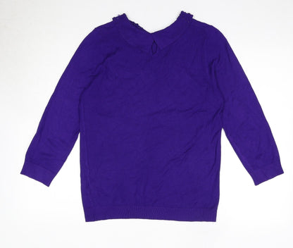 Womens UK Size 12 Debenhams Purple Pullover Jumper