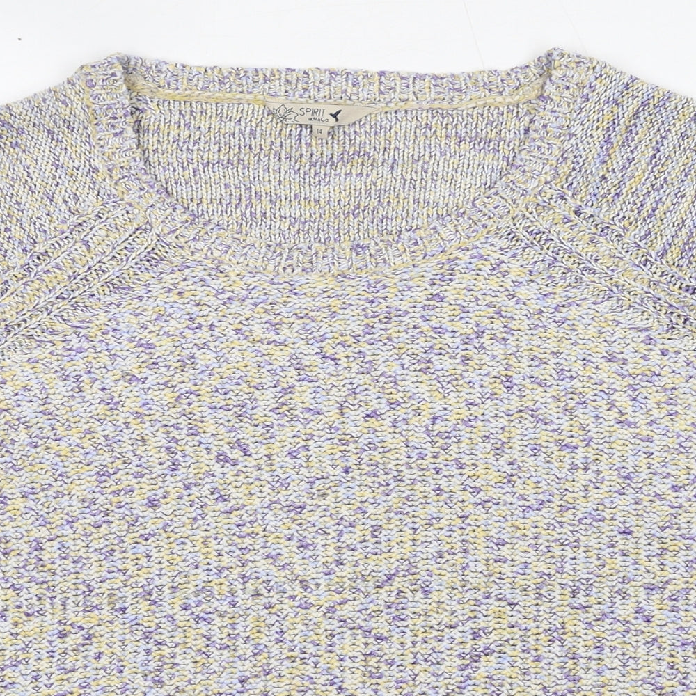 Womens UK Size 14 M&Co Yellow Pullover Jumper