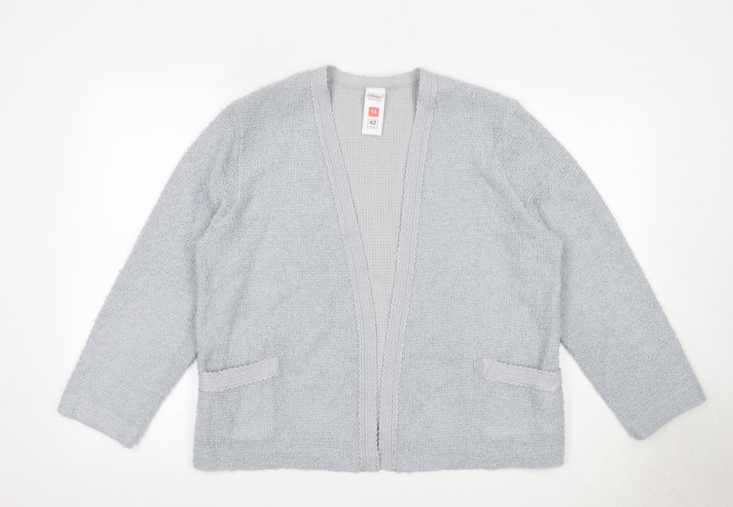 Womens UK Size 14 St Michael Grey Cardigan Jumper