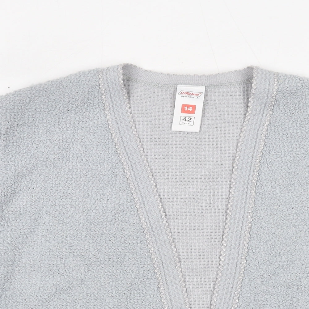 Womens UK Size 14 St Michael Grey Cardigan Jumper