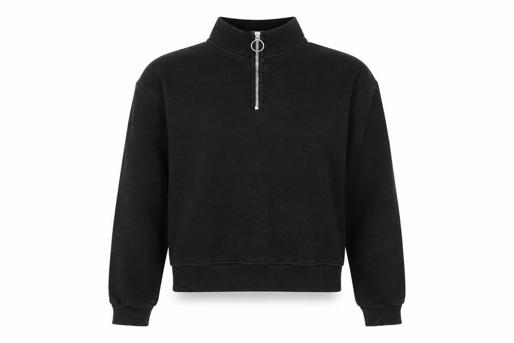 Womens UK Size S Pull&Bear Black Pullover Sweatshirt
