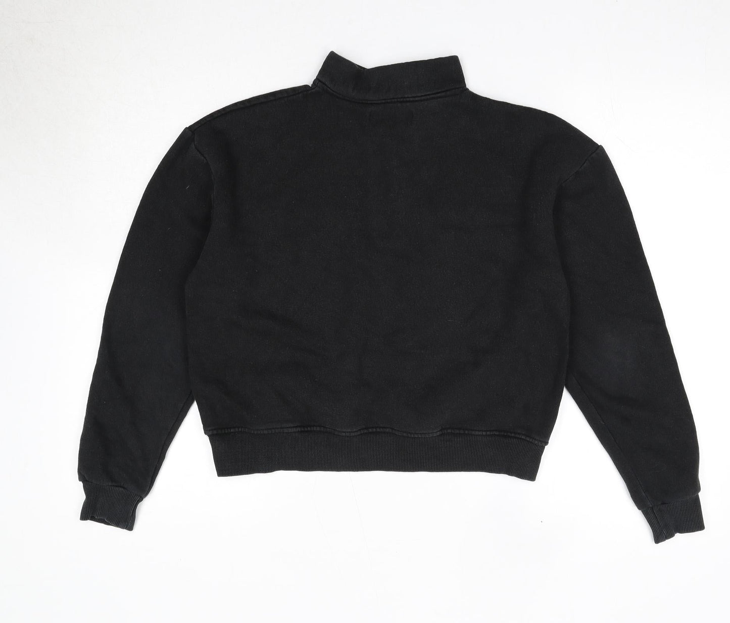 Womens UK Size S Pull&Bear Black Pullover Sweatshirt