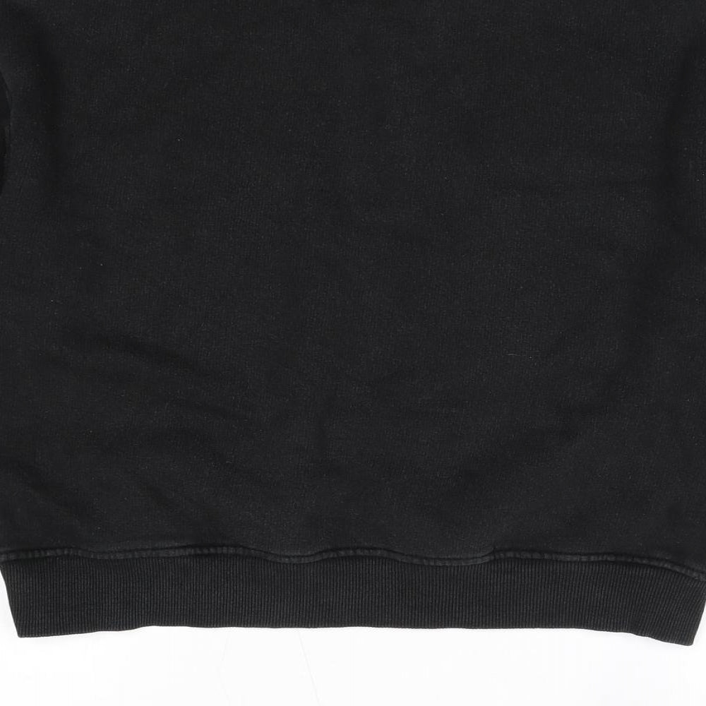 Womens UK Size S Pull&Bear Black Pullover Sweatshirt