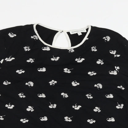 Womens UK Size 10 Warehouse Black Basic Blouse