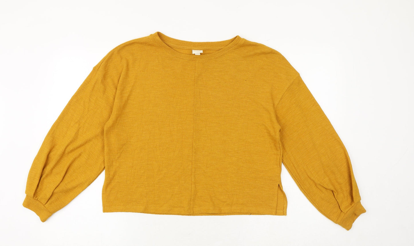 Womens UK Size S H&M Yellow Basic Blouse