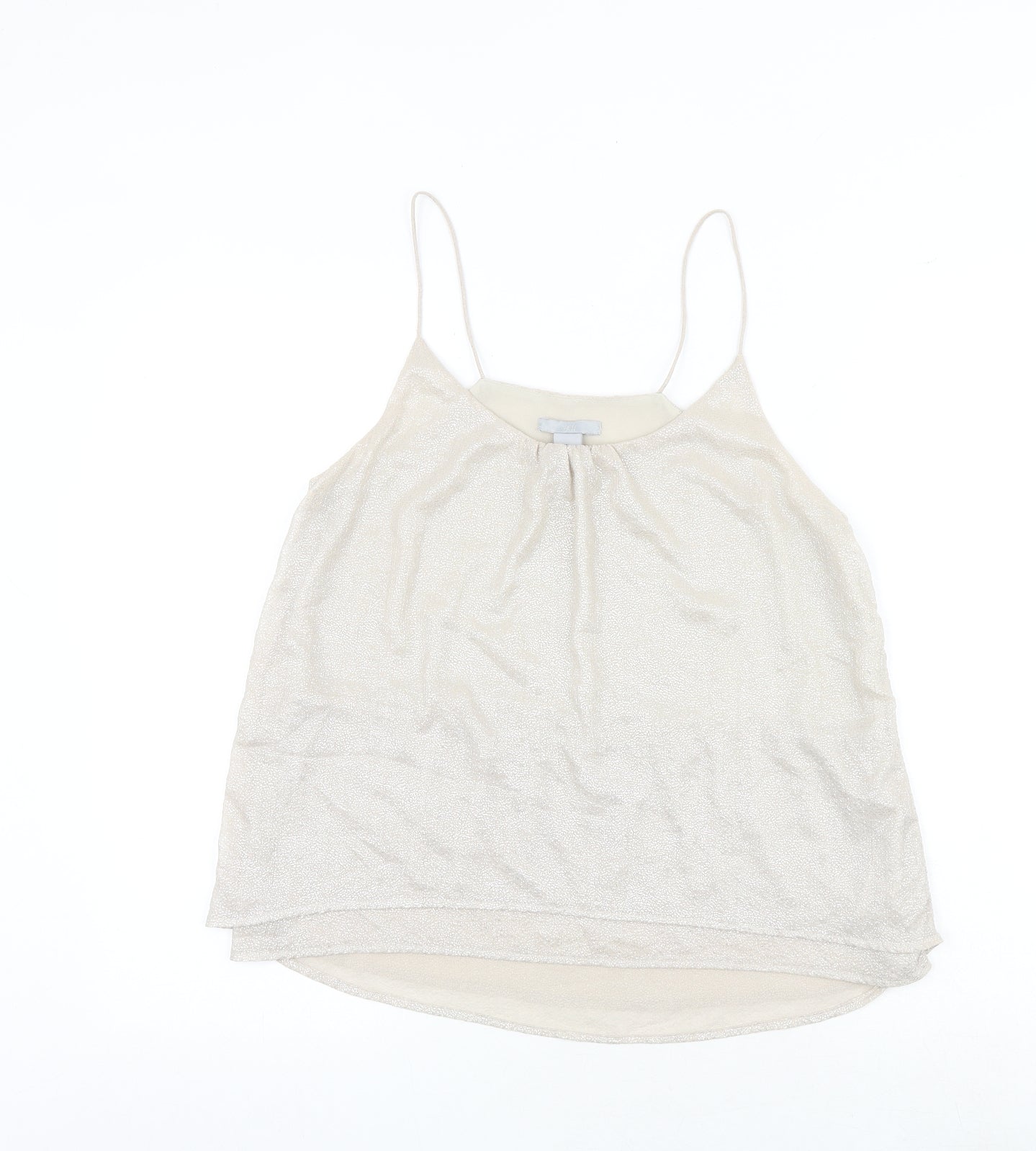 Womens UK Size 6 H&M Gold Basic Tank