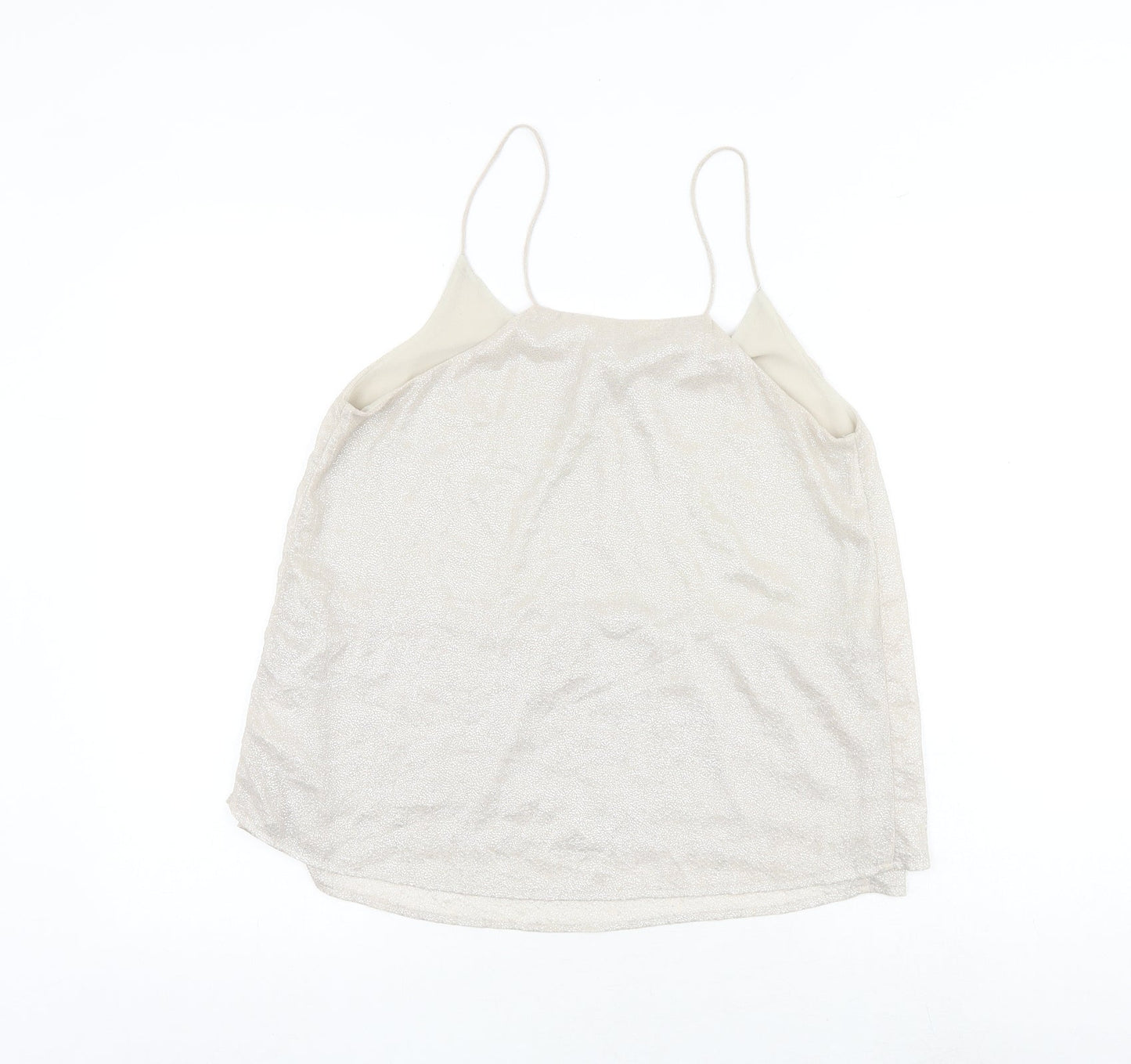 Womens UK Size 6 H&M Gold Basic Tank