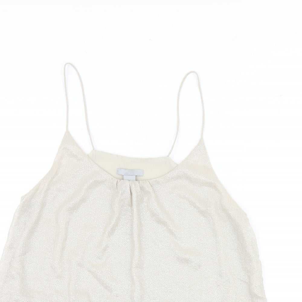 Womens UK Size 6 H&M Gold Basic Tank