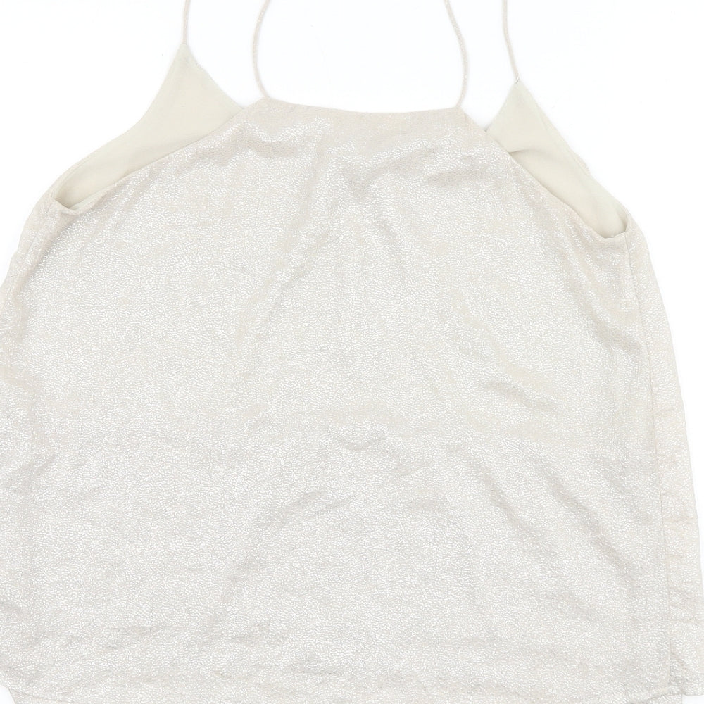 Womens UK Size 6 H&M Gold Basic Tank