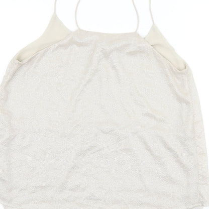 Womens UK Size 6 H&M Gold Basic Tank