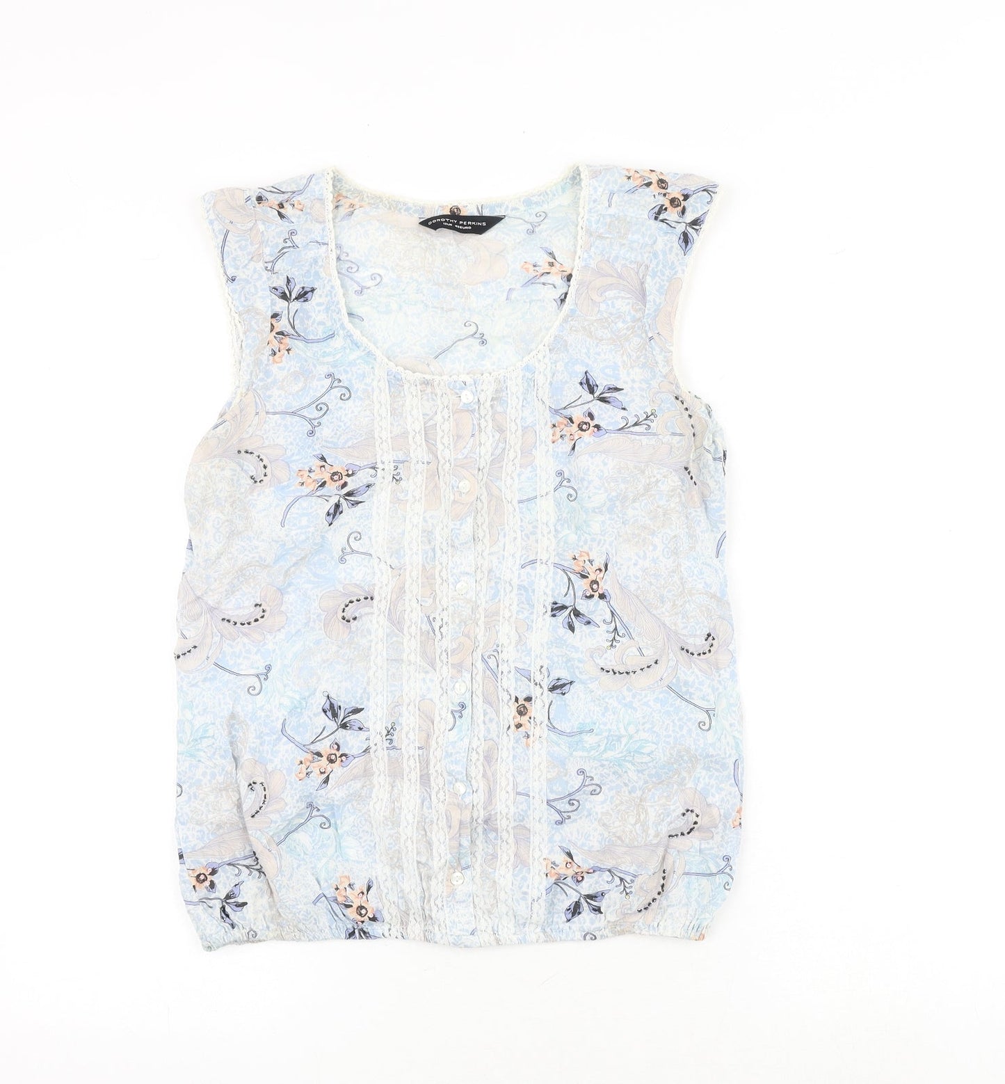 Womens UK Size 12 Dorothy Perkins Multicoloured Basic Tank