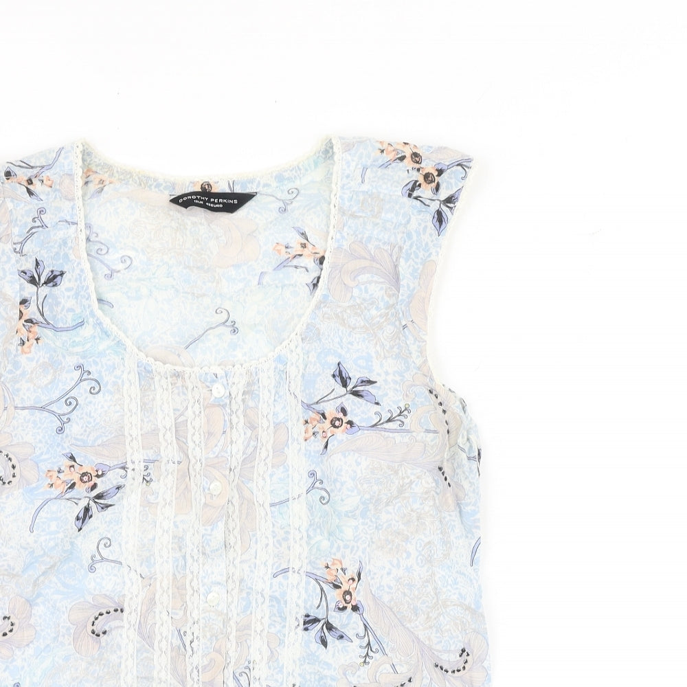 Womens UK Size 12 Dorothy Perkins Multicoloured Basic Tank