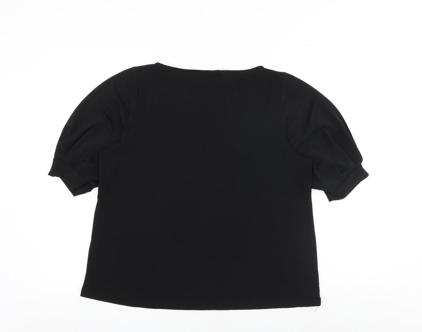 Womens UK Size M H&M Black Basic Blouse