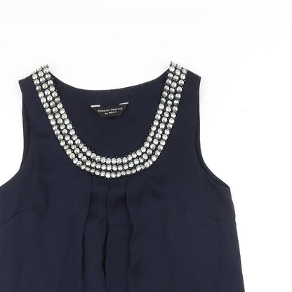 Womens UK Size 8 Dorothy Perkins Blue Basic Tank