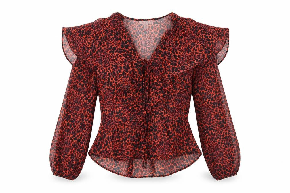 Womens UK Size 8 Topshop Orange Basic Blouse