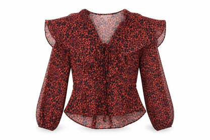 Womens UK Size 8 Topshop Orange Basic Blouse