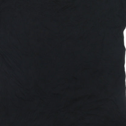 NEXT Womens Black Geometric Modal Basic Blouse Size 10 Boat Neck
