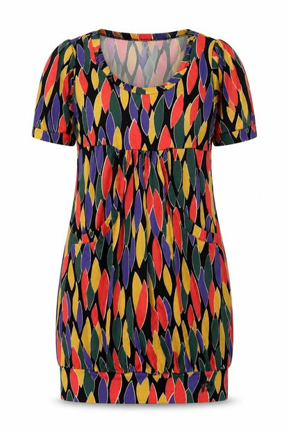 Pepe Jeans Womens Multicoloured Geometric Polyester A-Line Size S Round Neck Pullover
