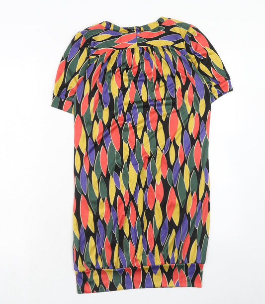 Pepe Jeans Womens Multicoloured Geometric Polyester A-Line Size S Round Neck Pullover