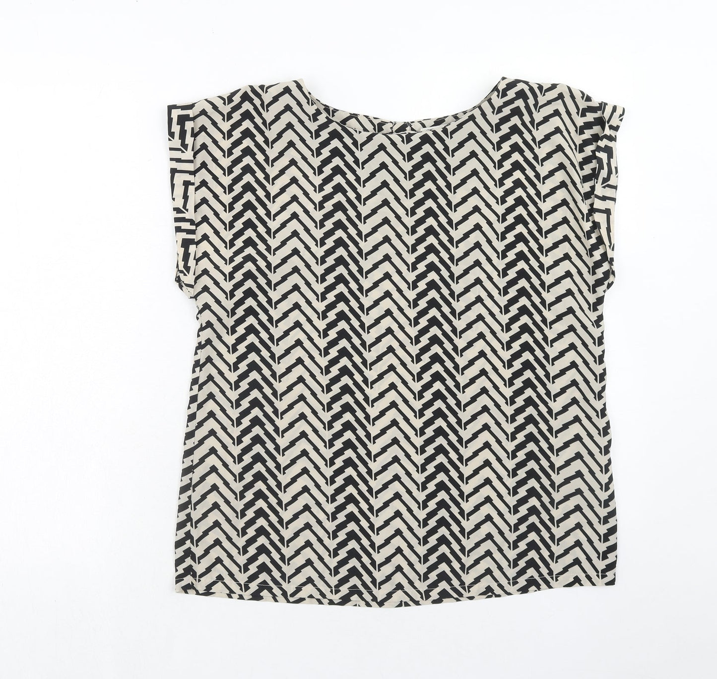 Womens UK Size 10 Louche Brown Basic Blouse