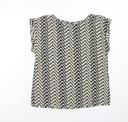 Womens UK Size 10 Louche Brown Basic Blouse