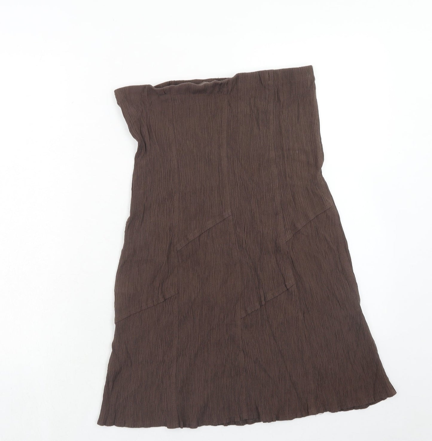 Bonmarché Womens Brown Viscose A-Line Skirt Size 12