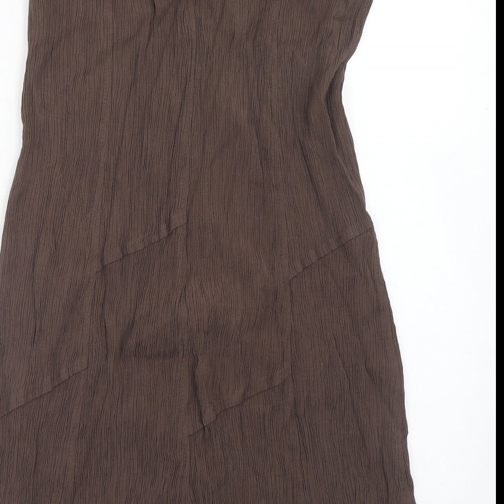 Bonmarché Womens Brown Viscose A-Line Skirt Size 12