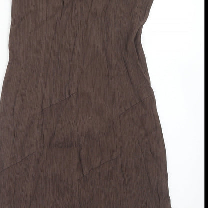 Bonmarché Womens Brown Viscose A-Line Skirt Size 12
