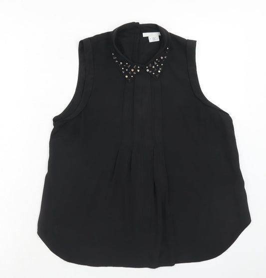 Womens UK Size S Cooperative Black Basic Tank