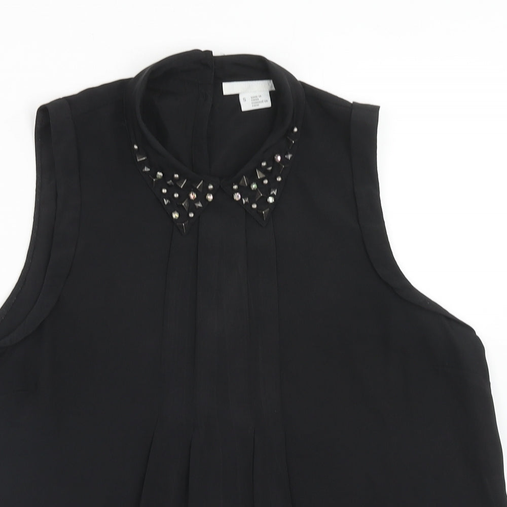 Womens UK Size S Cooperative Black Basic Tank