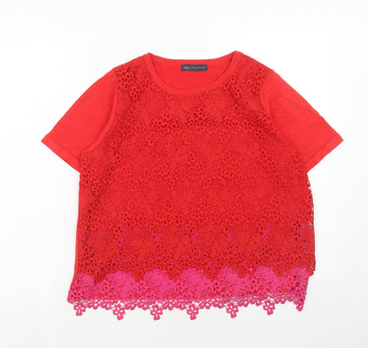 Womens UK Size 14 Marks and Spencer Red Pullover Jumper
