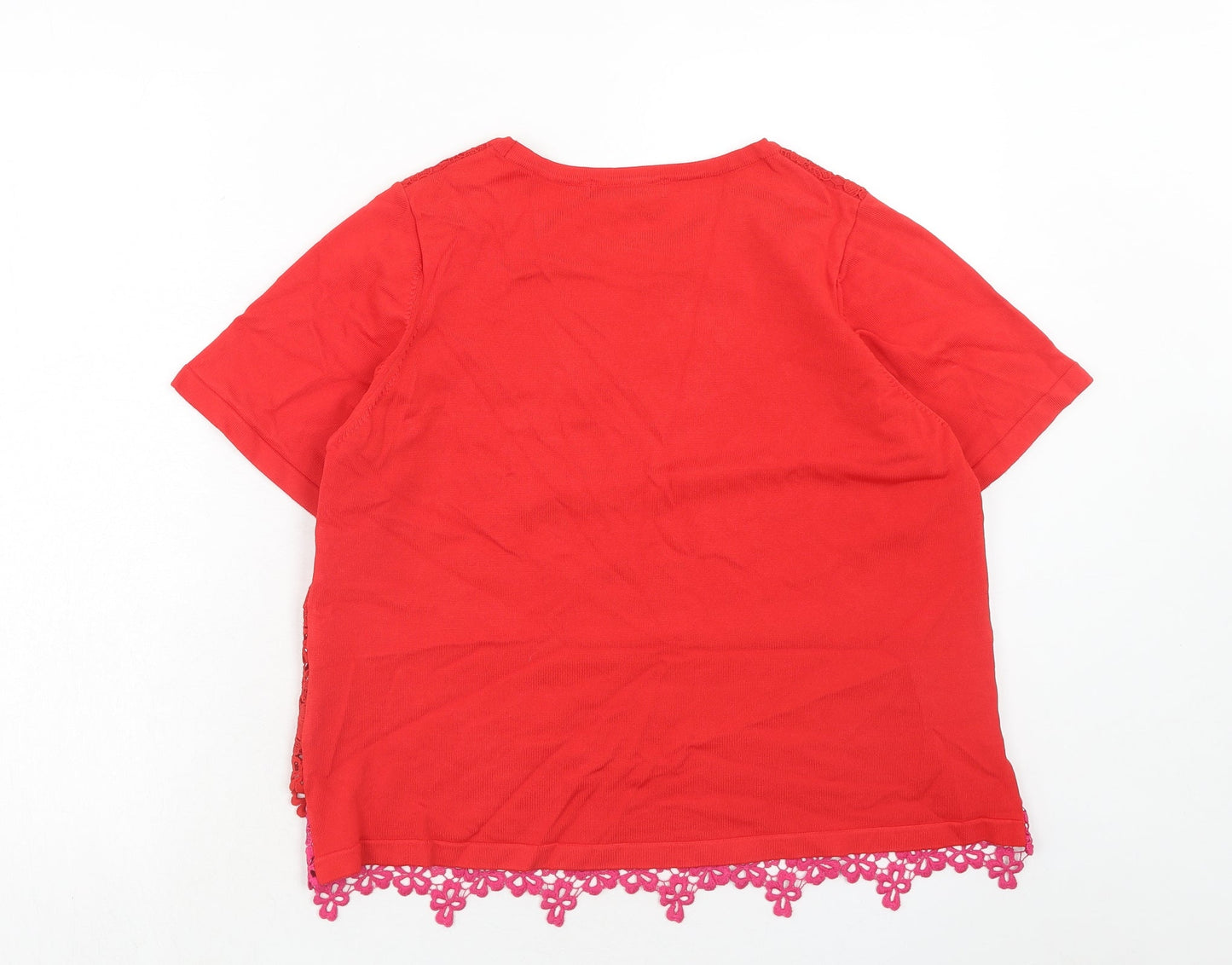 Womens UK Size 14 Marks and Spencer Red Pullover Jumper