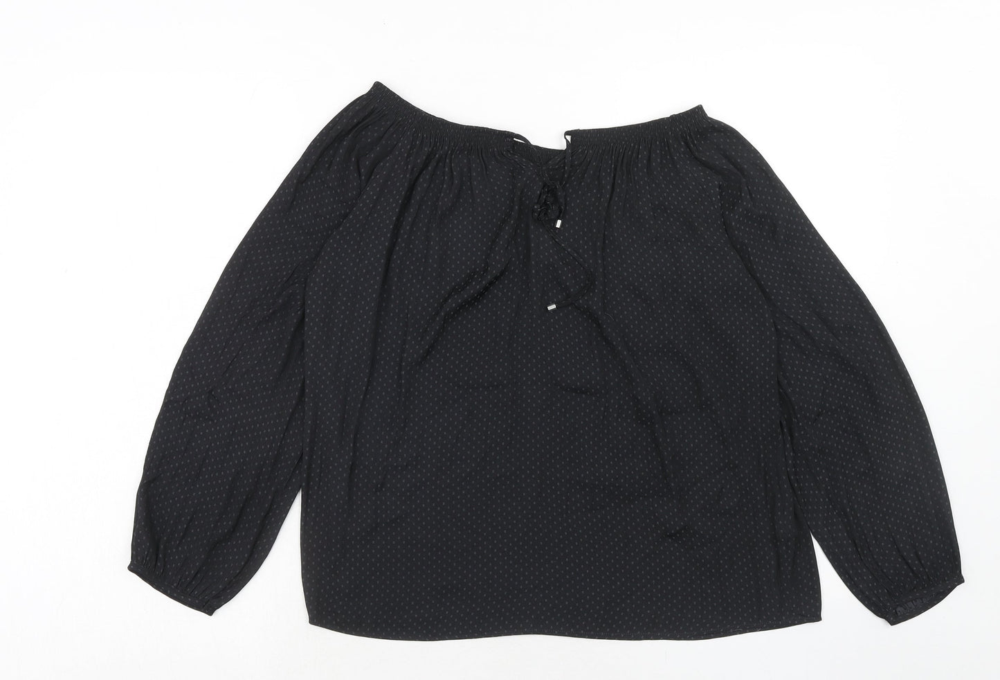 Womens UK Size 6 NEXT Black Basic Blouse