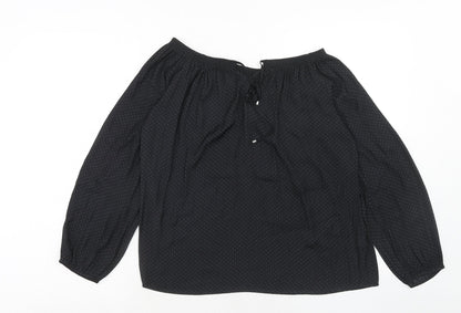 Womens UK Size 6 NEXT Black Basic Blouse